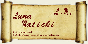 Luna Maticki vizit kartica